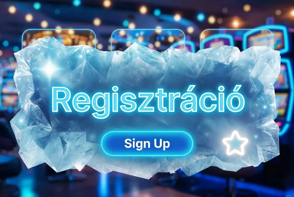 Ice Casino regisztrációs űrlap email és jelszó mezőkkel